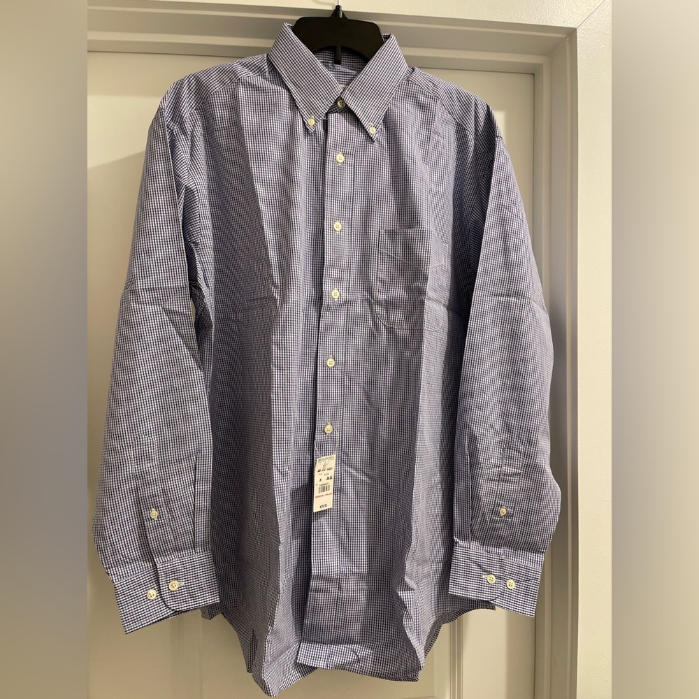 NWT Vintage Brooks Brothers Dress Shirt Size M Sport Shirt Cotton Gingham Check